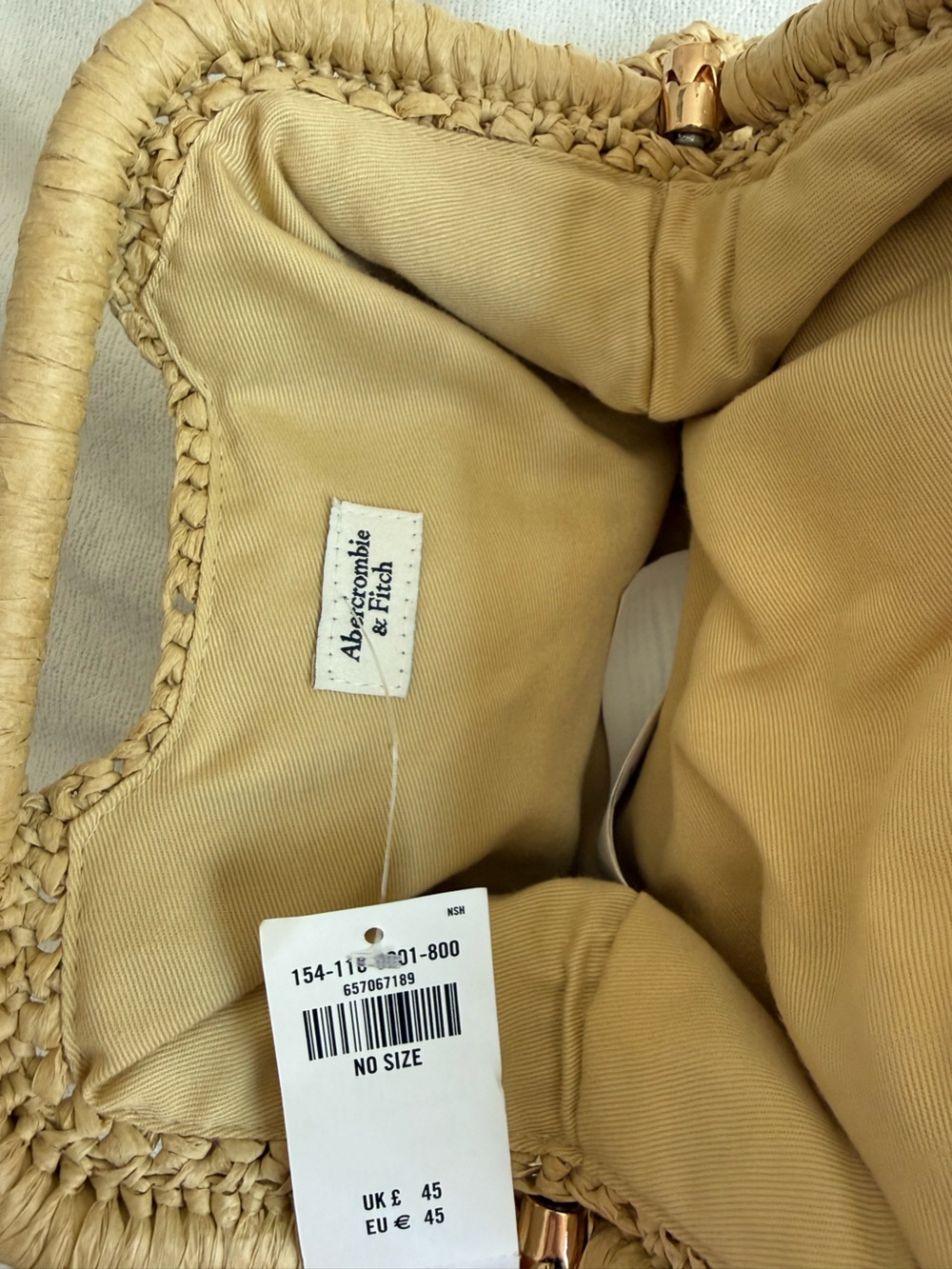NWT Abercrombie Straw Clutch - Picture 3 of 3